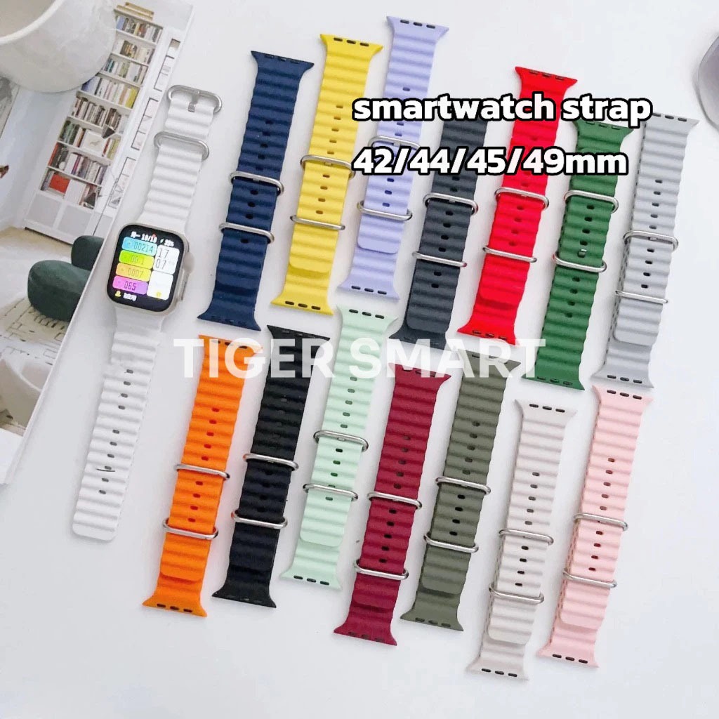 Strap Smartwatch Tali Rubber Silikon Apple watch Ultra series 8 7 6 5 4 3 2 1 SE | SIZE 42 44 45 49 