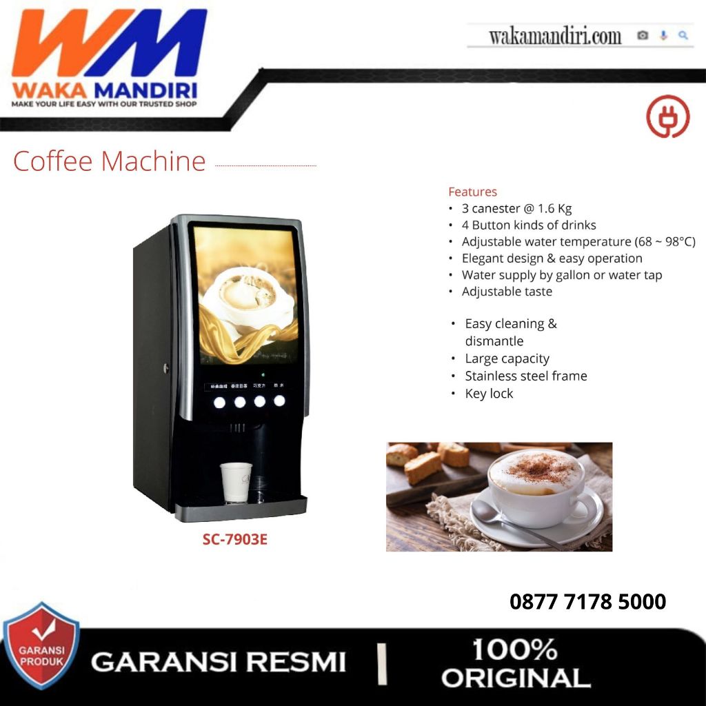 GETRA SC 7903E SC-7903E DISPENSER MESIN KOPI INSTAN COFFEE MIX DISPENSER