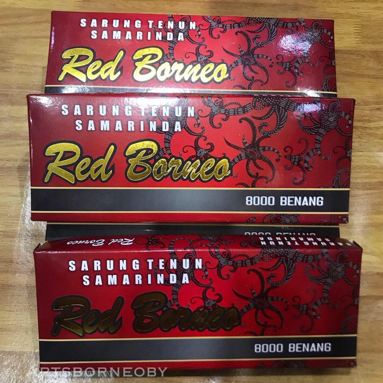 KODE H26K SARUNG TENUN SAMARINDA RED BORNEO