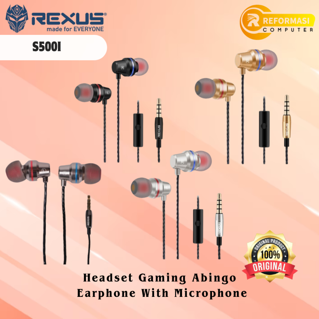 REXUS Headset/earphone  Gaming Rexus Abingo S500I Earphone With Microphone