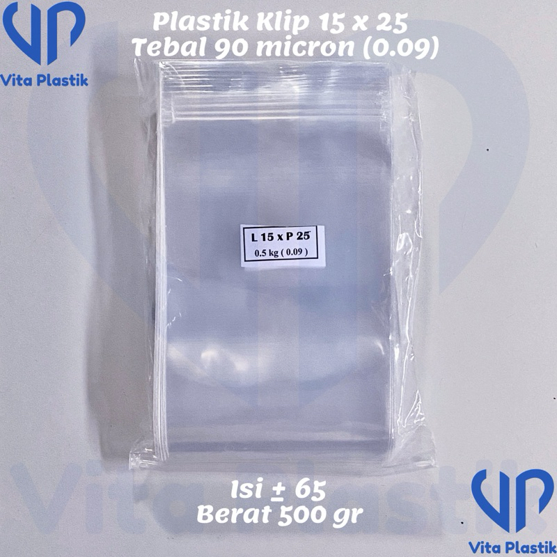 Plastik Klip 15x25 PP Bening