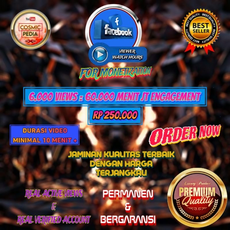 [PROMO] Viewers Jam Tayang Engagement Facebook Professional/Fanpage - Syarat Monetisasi - High Quali