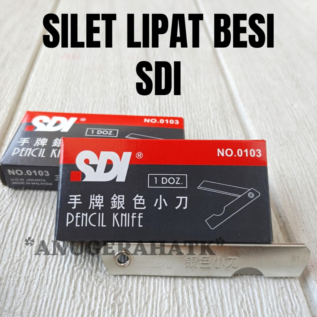 

(1 Lusin / 12Pcs ) Silet Lipat Besi merk SDI