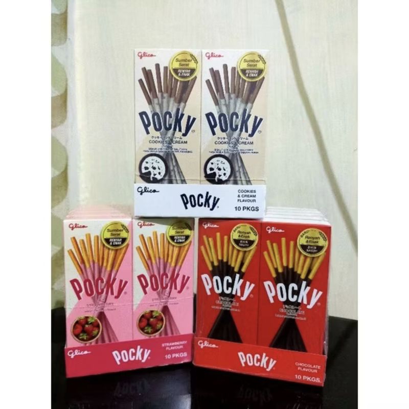 

(Perpack Isi 10) Pocky Mini Box 22gr - Biskuit Stick Lapis Krim
