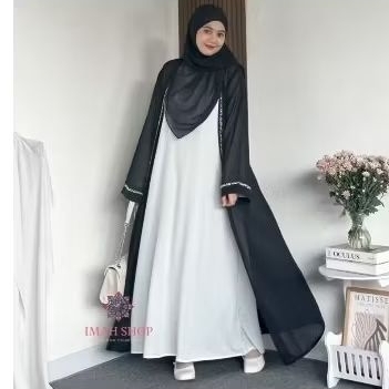 Preloved Set Abaya Iner outer+ pasmina