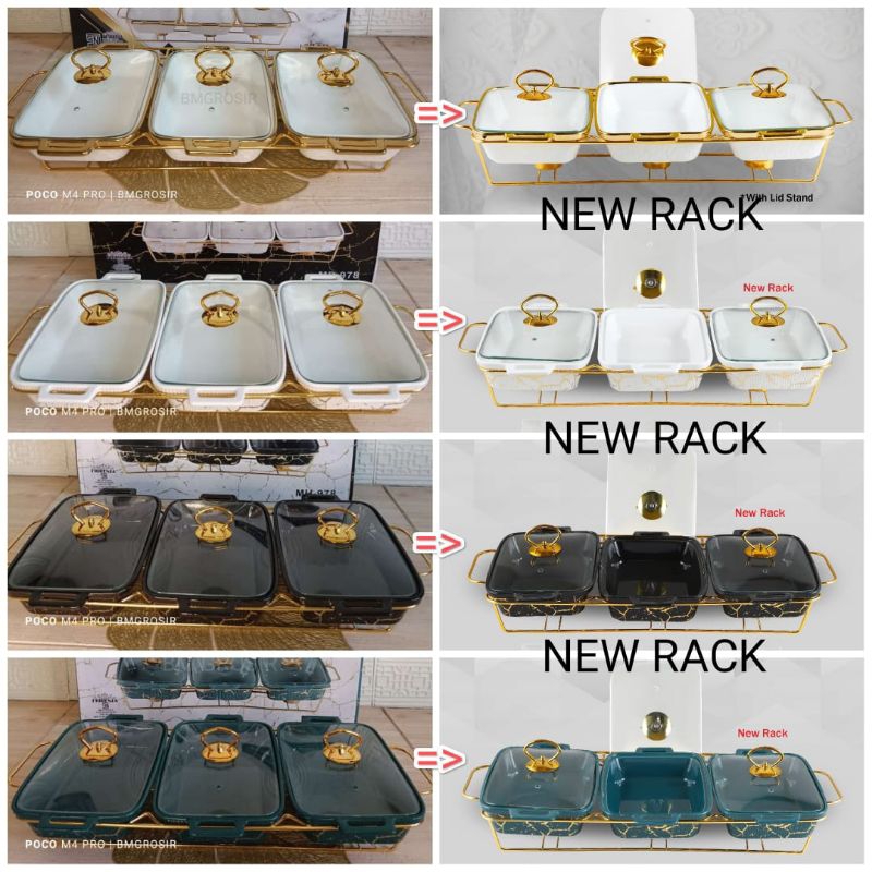 prasmanan fiorenza tutup kaca cabang 3 mp MH lgm ag 968 dan 978 dengan rak