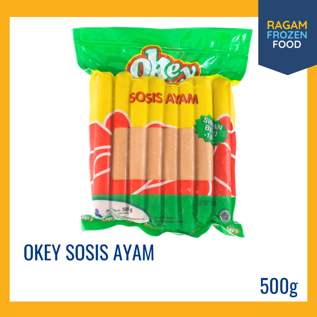 

Okey Sosis Ayam 500gr | Sosis Ayam Merek Okey | Okey Sosis