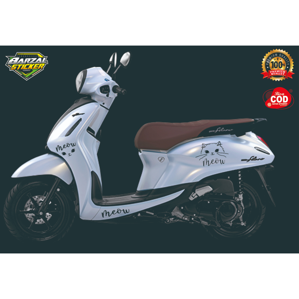 CUTTING STICKER SCOOPY MEOW KUCING CAT LUCU / CUTING STIKER SCOOPY MURAH
