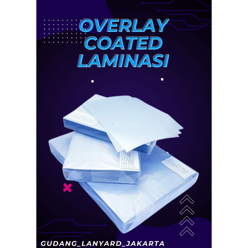

bahan id card overlay coated laminasi idcard press oven SATUAN ukuran a3 dan a4 0,1mm