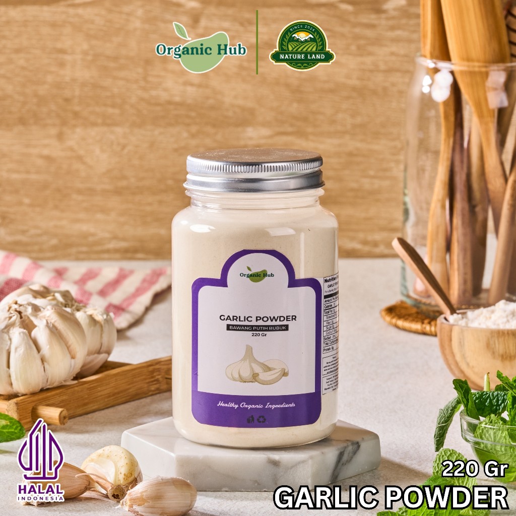 

Organic Hub Garlic Powder Rempah Bubuk Bawang Putih Premium Quality Original Tanpa Pengawet 220 gr