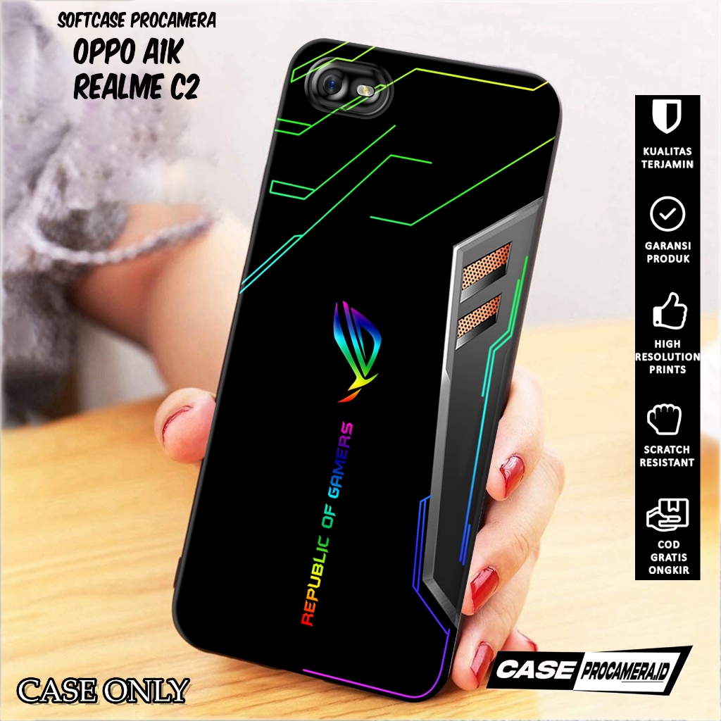 Case OPPO A1K / REALME C2 - Casing OPPO A1K / REALME C2 [ ROG ] Silikon OPPO A1K / REALME C2  - Kesi