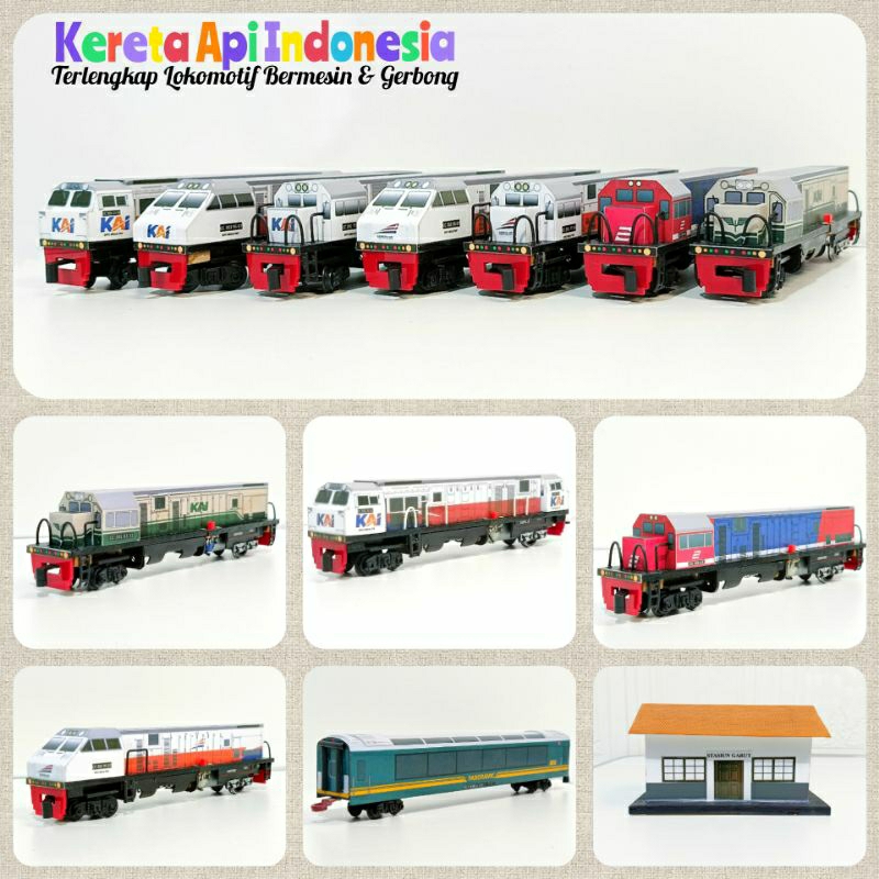 Lokomotif CC 201 203 206 Miniatur Mainan Kereta Api Indonesia Lokomotif CC201 CC203 CC206 Gerbong Pe