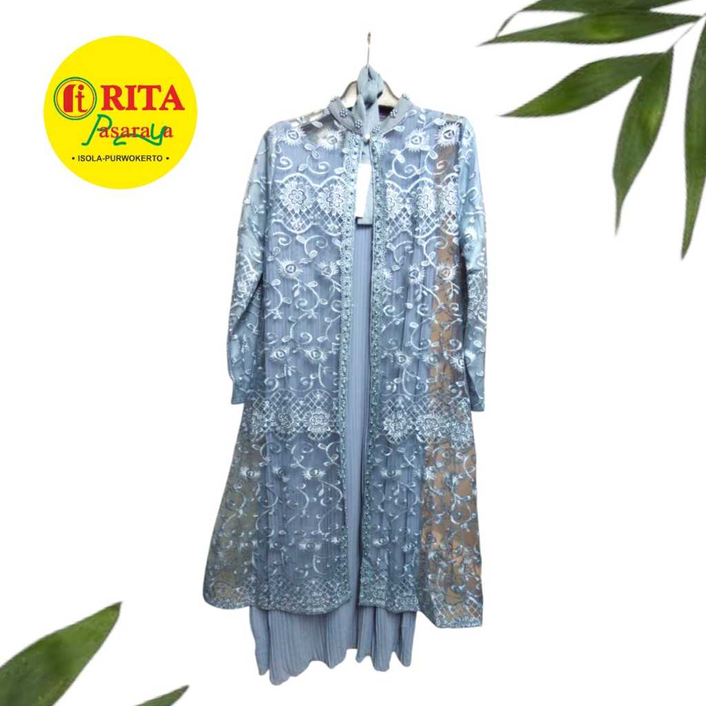 Gamis + Outer Brukat by Ixora Gamis