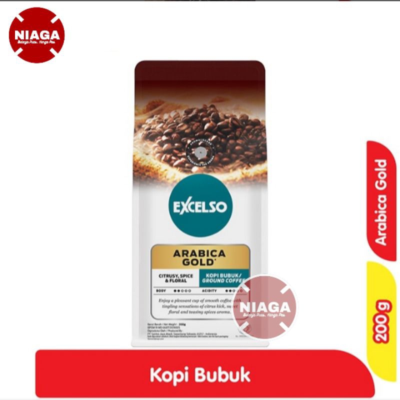 

Excelso Kopi Bubuk Arabica Gold 200 gr