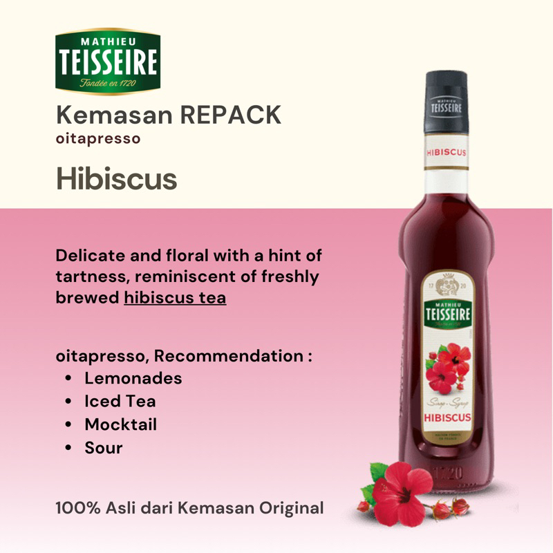 

REPACK - Mathieu Teisseire Hibiscus Syrup [30, 50, 100] g