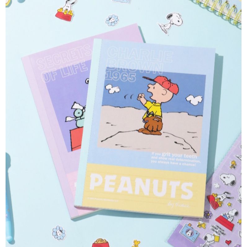 

Buku Tulis Snoopy Lucu - Miniso Snoopy Colorful Life Collection B5 Glue-bound Book PDQ