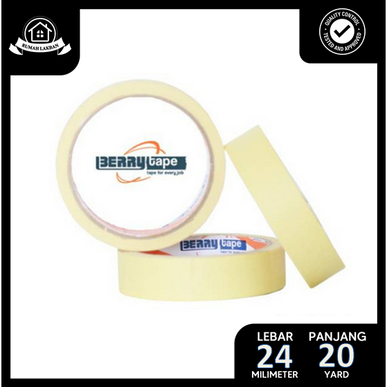 

Lakban Kertas / Masking Tape 24mm x 20 Yard - 1 Roll (Satuan) - Berry