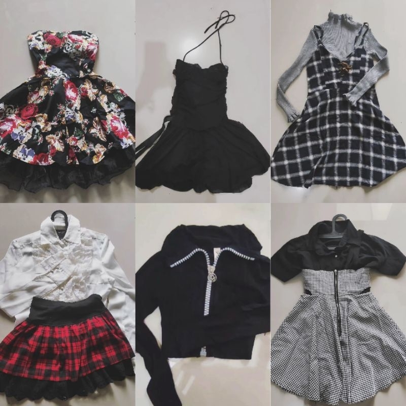 preloved goth vintage acubi set outfit dress jacket