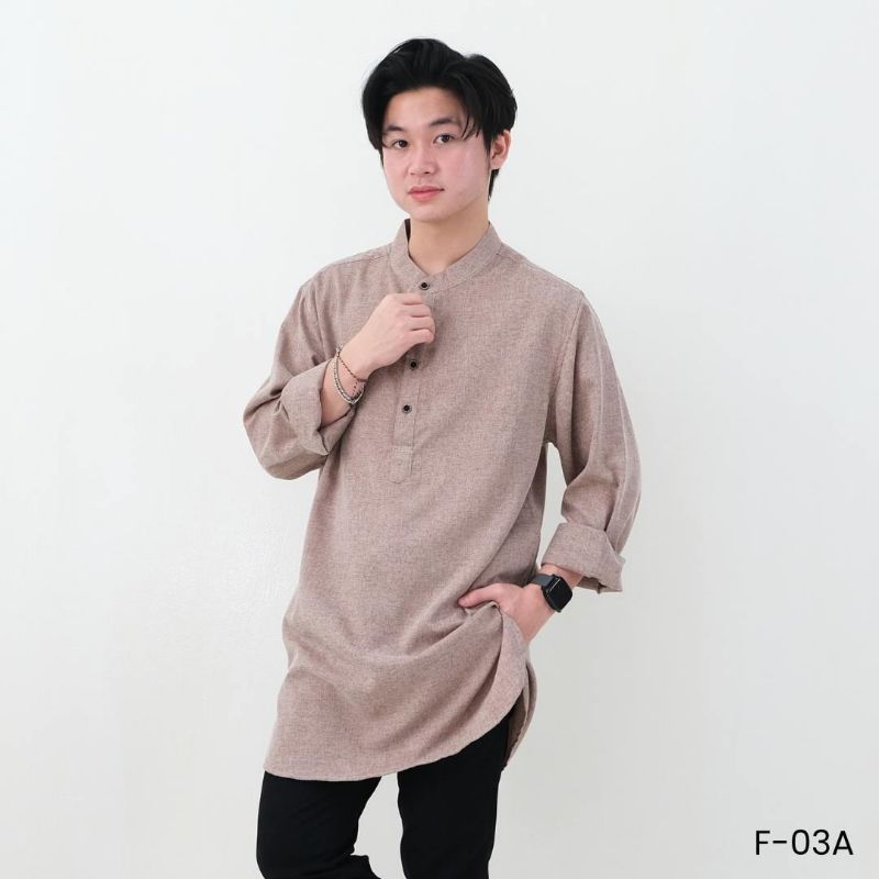 Kurta Salman |  Baju Koko Pria Lengan Panjang Katun Madinah