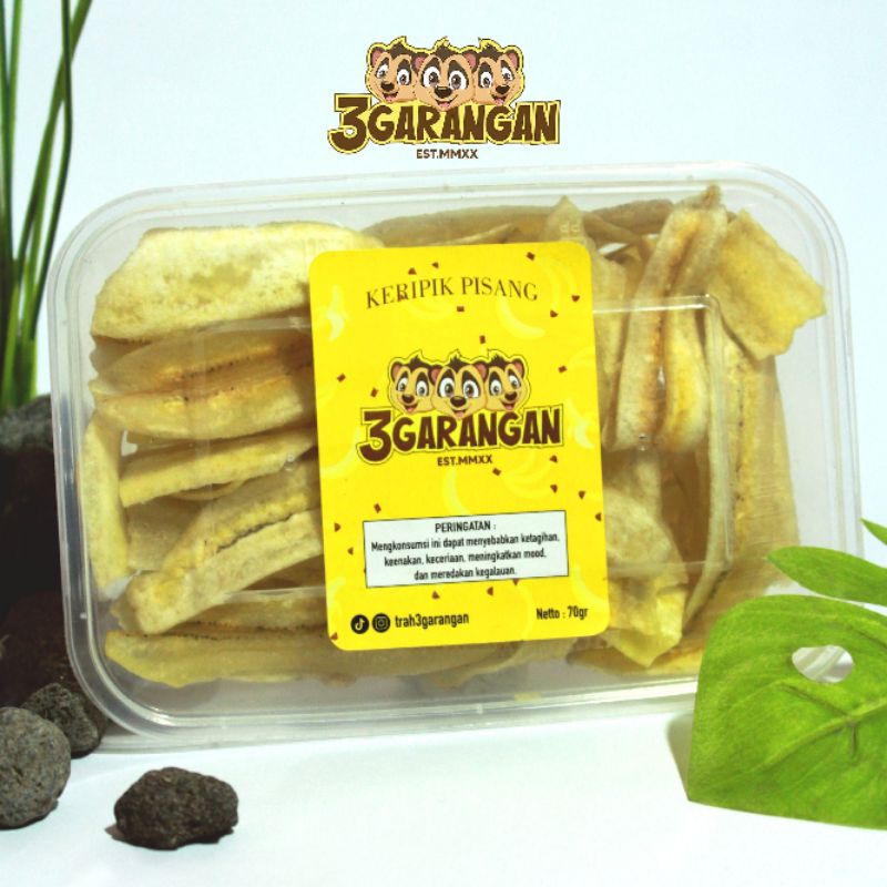 

70 gram Keripik Pisang Original Gurih Asin Kepok Asli 3 Garangan