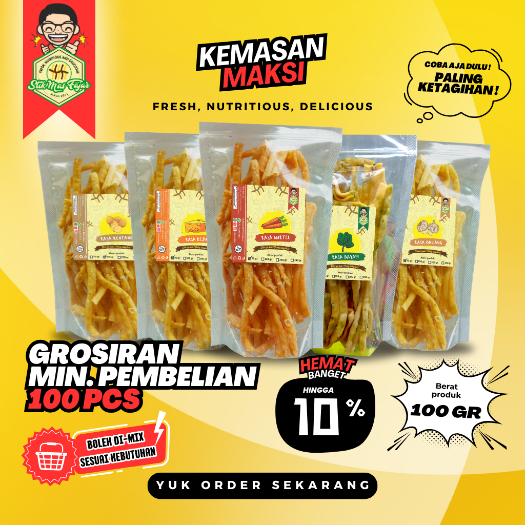 

[GROSIR - MIN. ORDER 100 PCS - 100 GRAM] STIK MAKSI Mas Fajar - Coba aja dulu ! Paling ketagihan !