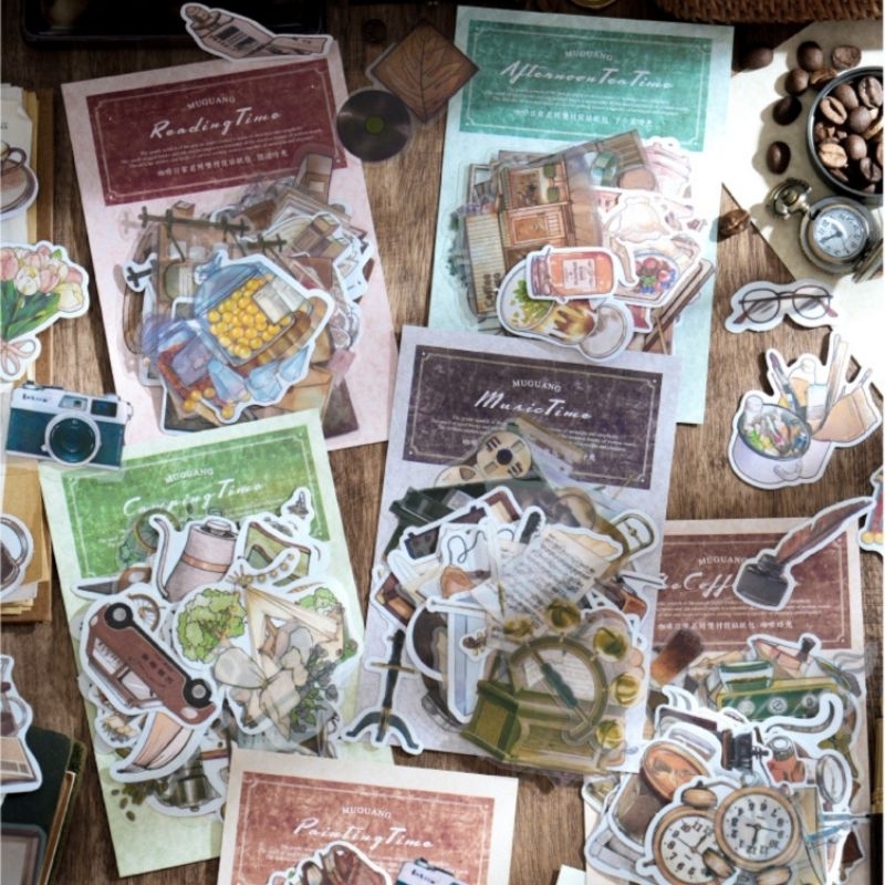 

50pcs deco sticker coffee tea music jurnal diy muguang