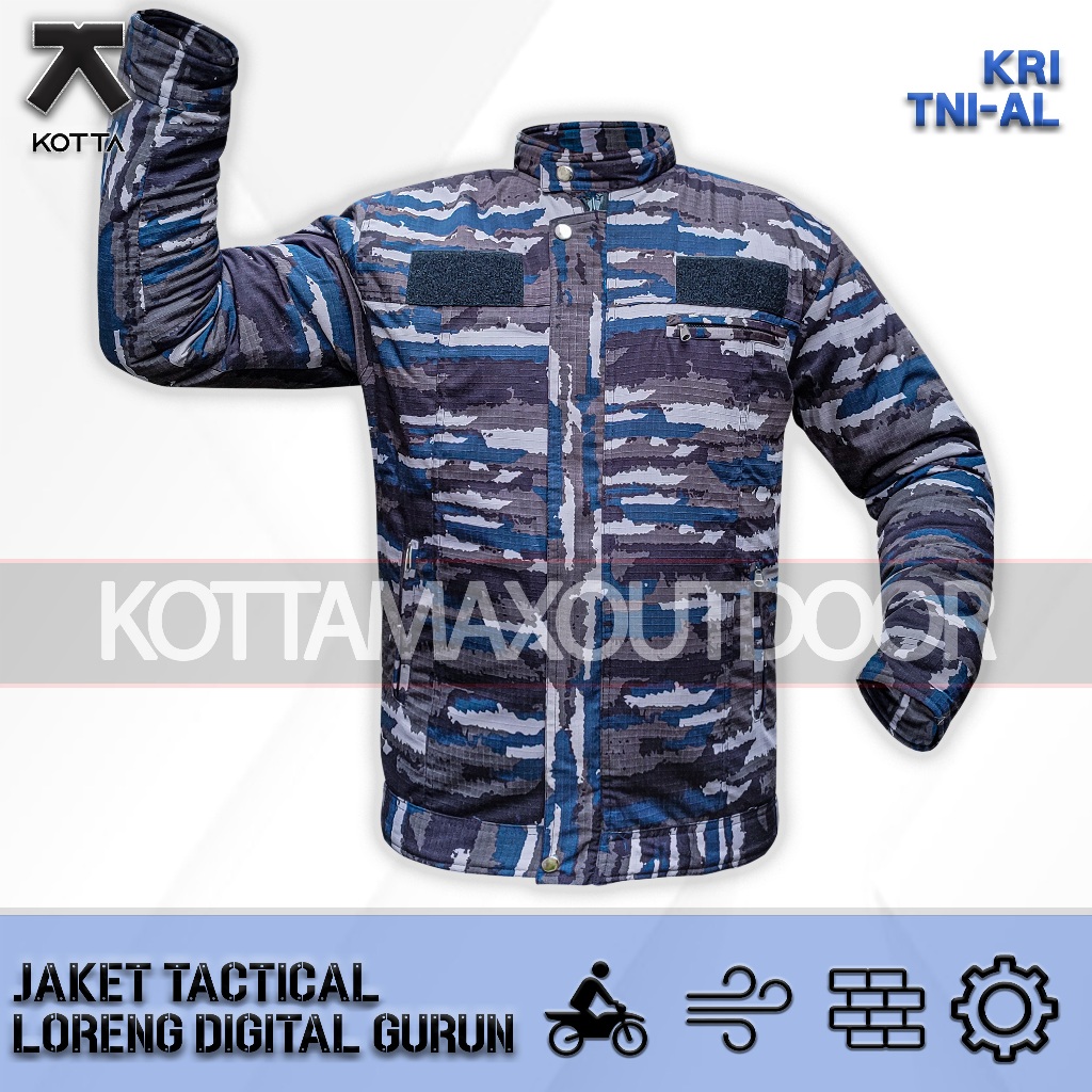 Jaket Tactical Pria Keren Army Loreng KRI Layar TNI AL - Jaket Motor Terbaru