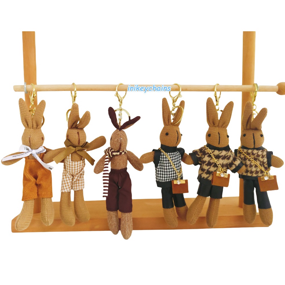 KODE C38P bag charms boneka model fashion rabbit gantungan kunci tas model boneka kelinci fashion