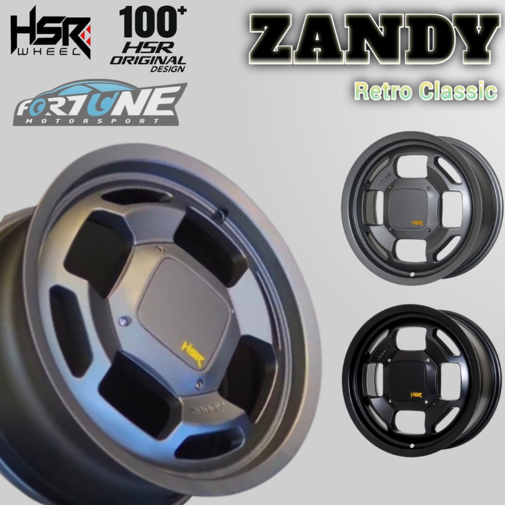 Velg Model Terbaru Ring 15 HSR Zandy PCD 4X100 R15 Original Desain HSR