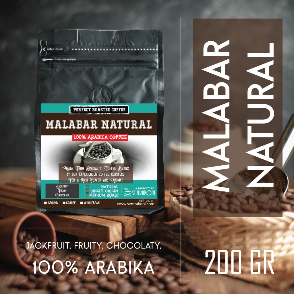 

Kopi Arabika Malabar Natural 200 Gr Bubuk Biji Premium Arabica Coffee 200 Gram Manual Brew Grade 1