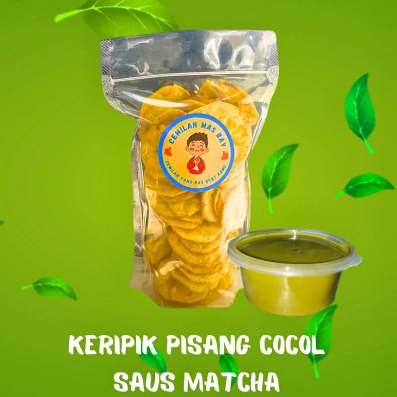 

cemilan Keripik pisang cocol rasa matcha 120 g