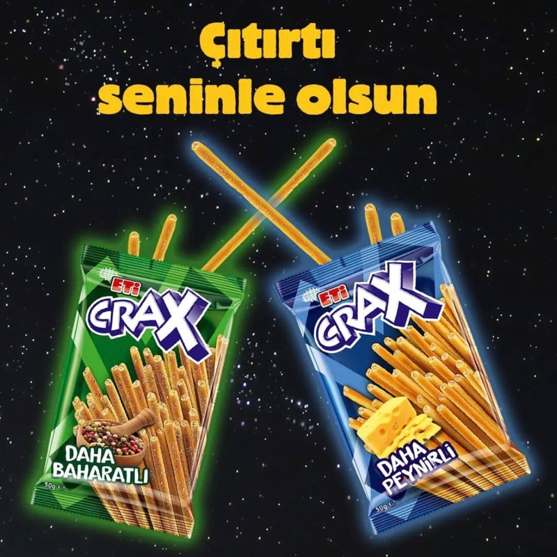 

ETI CRAX CUBUK | Eti Crax Sticks | Etic Crax Crackers | Eti Snacks | Jajanan Turki | Oleh-Oleh Turkey