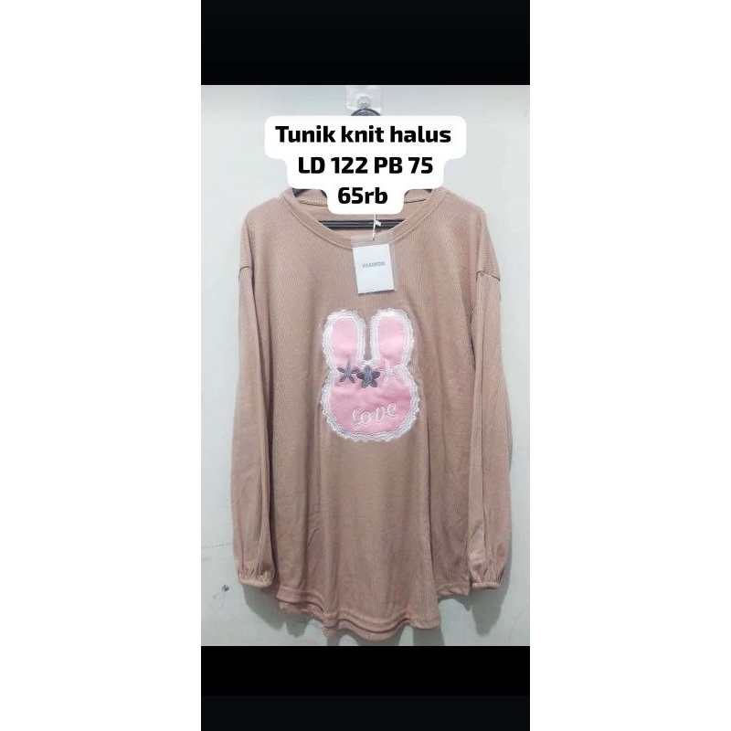 kaos long tunik  knit alus
