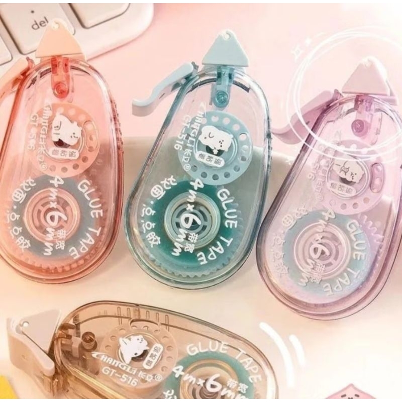 

GLUE TAPE ROLL FANCY 4M × 6MM / LEM ROL TIMBAL BALIK / DOUBLE TAPE / LEM KERTAS