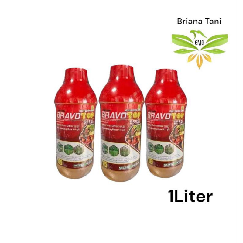 Bravotop 555SL 1 Liter Isopropil Amina Glifosat 555 g/l Herbisida Untuk mengendalikan gulma berdaun 