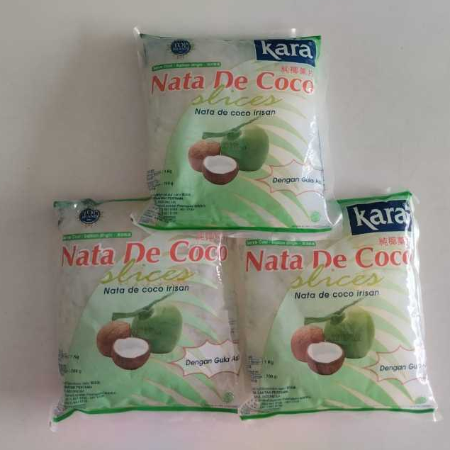 

Nata De Coco Bentuk Irisan Merk Kara Berat Bersih 1Kg Nata De Coco Slice Halal BPOM