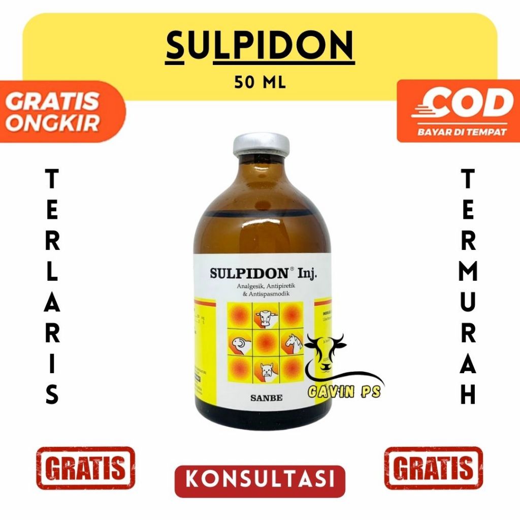SULPIDON 50 ml SANBE - Obat Pereda Sakit Hewan Analgesik Antipiretik SANBE