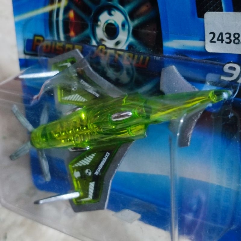 hw hotwheels pesawat poison arrow hijau blue card lawas jadul retro