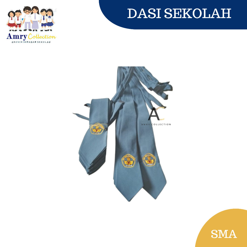 Dasi tali SMA Perlengkapan atribut Sekolah SMA Dasi Sekolah Seragam sekolah