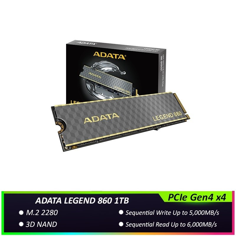 SSD ADATA LEGEND 860 1TB M.2 NVME PCIe Gen4x4 - Adata Legend 860 1TB