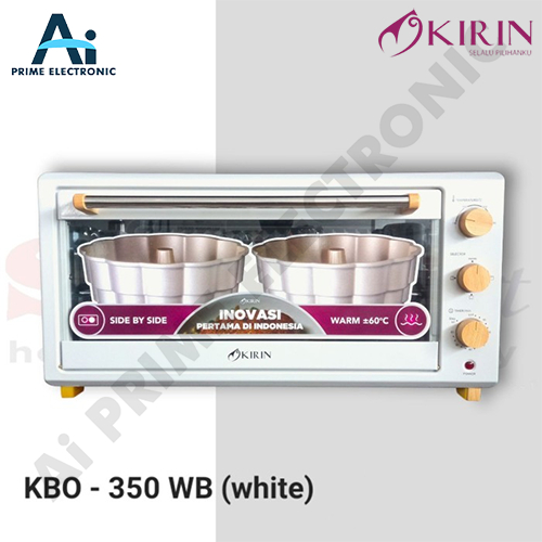 KIRIN KBO 350 WB WIde Body Oven Listrik Pemanggang Panggangan Low Watt Warna Putih 35 Liter