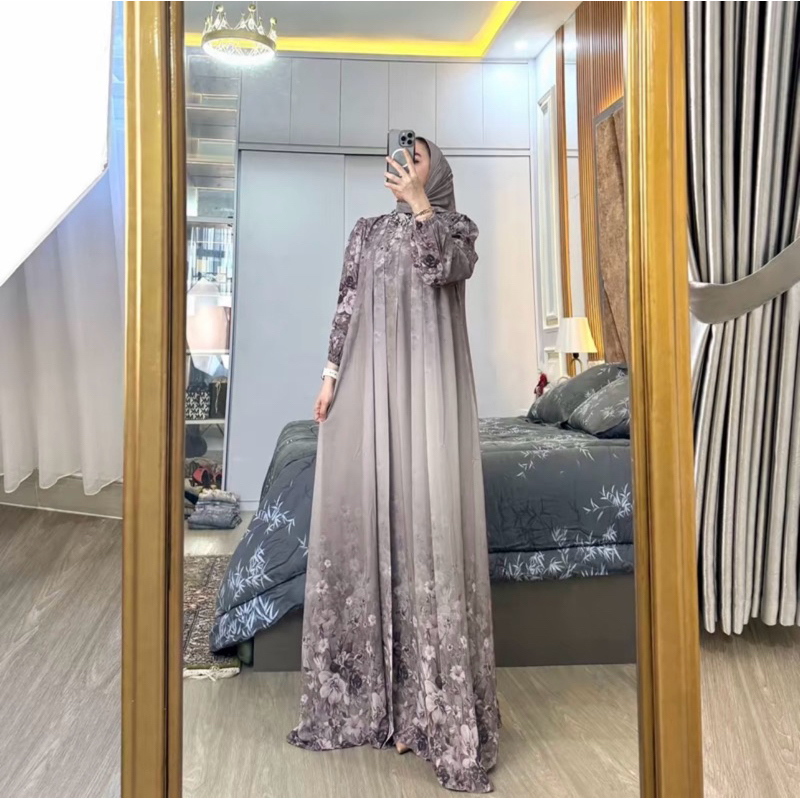 Gamis Ceruty Idola plus hijab