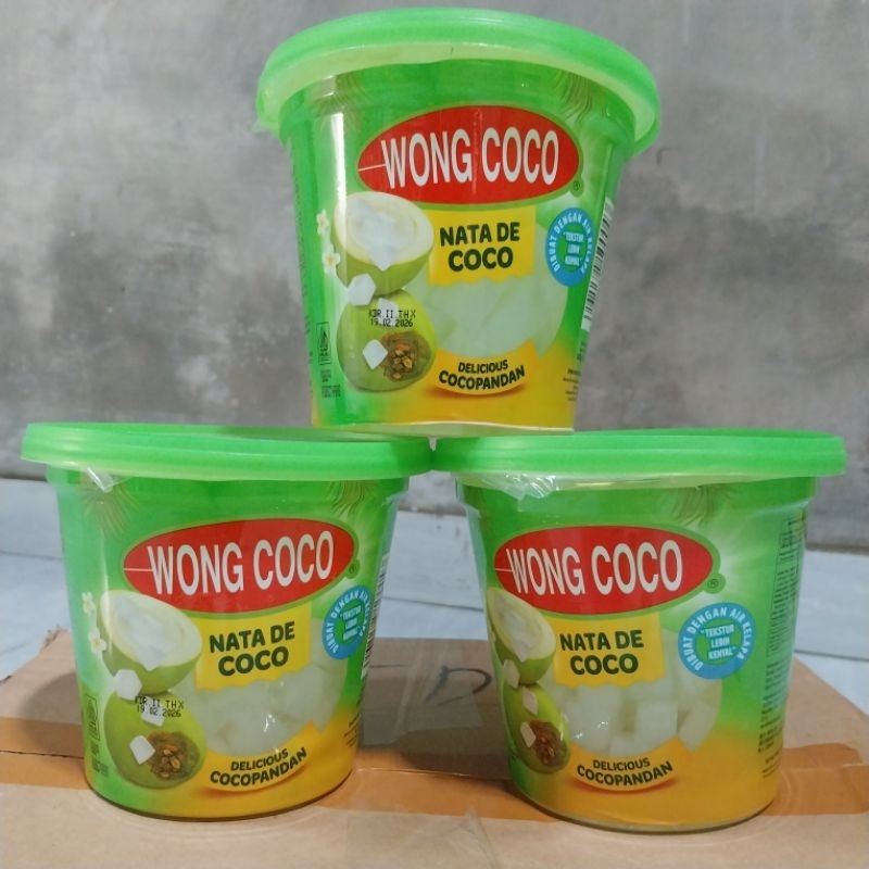 

(JOGJA-JATENG) Wong Coco Nata De Coco Toples 1 Kg Potongan Cubes Besar 15mm Cocopandan 1000gr