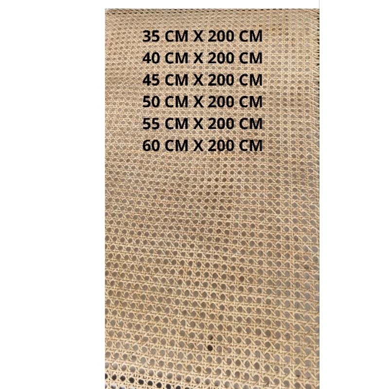 Anyaman Webbing Rotan/Lembaran Rotan/Rotan Mata Ayam/ Webbing Open
