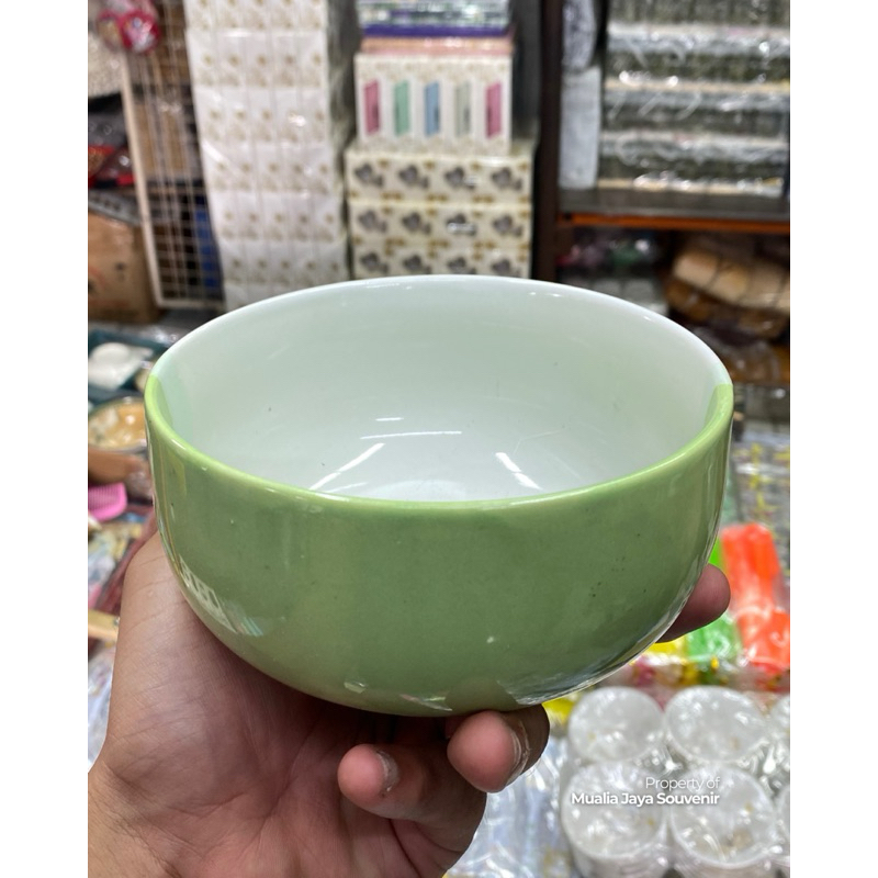 Souvenir Mangkok Two Tone Packaging Box Random Motif