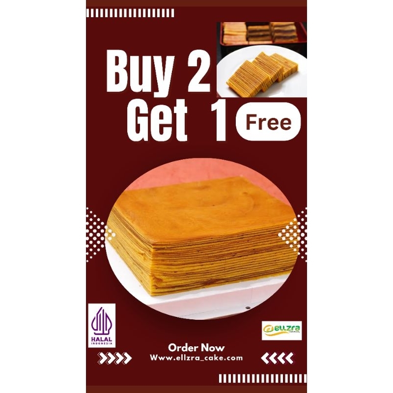 

lapis legit spesial, beli 2 gratis 1 total dapat 3 box