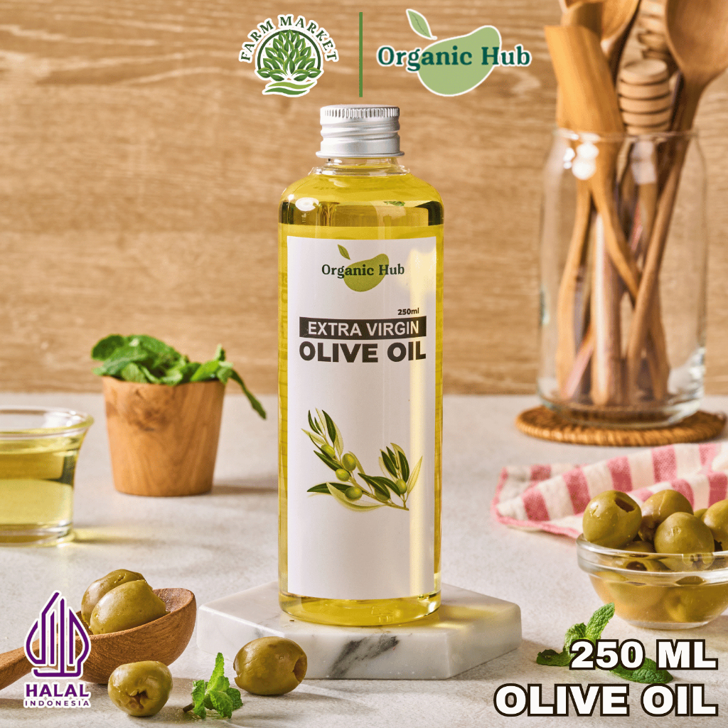 

Organic Hub Virgin Olive oil 100% Minyak zaitun EXTRA VIRGIN OLIVE OIL 250ML Bisa UNTUK MASAK