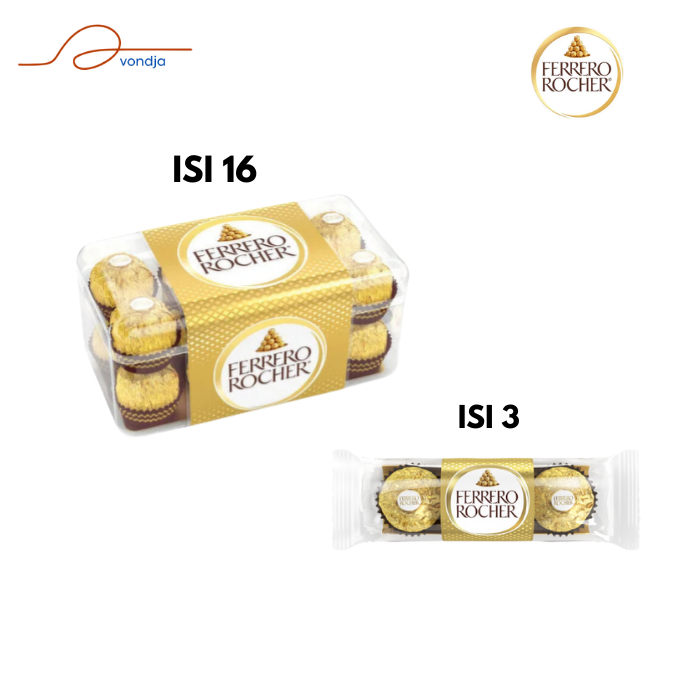 

Ferrero Rocher 16 Cokelat Susu Dengan Kacang Hazel