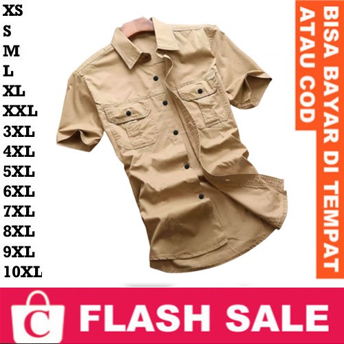 FortKlass FORTGLASS RISRUS SNOWSHOP CORATCORETUDIO FASHION Hem Cowok Kemeja Pria Dua 2 Kantong Saku 