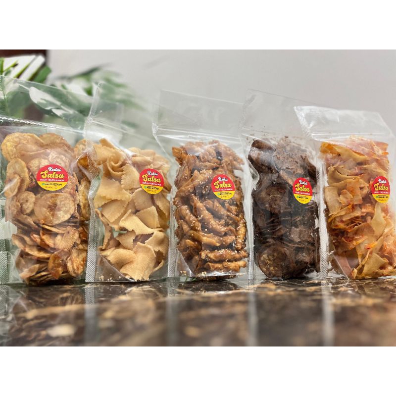 

Aneka Keripik(keju/kacangsembunyi/ubipedasmanis/pisangcoklatcaramel)